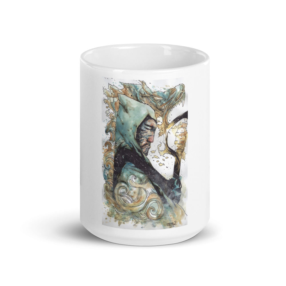 The Shepherd by Stefano Cardoselli -- White glossy mug