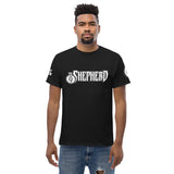 The Shepherd with sleeve logos (Scout Comics and The Staff) Men's classic tee