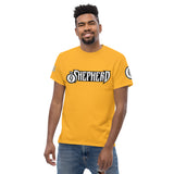 The Shepherd with sleeve logos (Scout Comics and The Staff) Men's classic tee