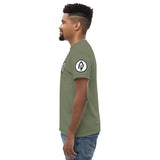 The Shepherd with sleeve logos (Scout Comics and The Staff) Men's classic tee