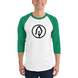 3/4 sleeve raglan shirt with Shepherd Staff logo