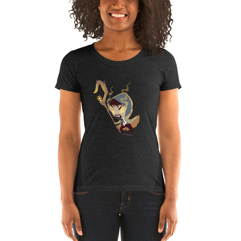 Ladies' short sleeve t-shirt with Shepherd chibi by Ludovic Sallé