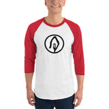 3/4 sleeve raglan shirt with Shepherd Staff logo