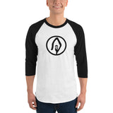 3/4 sleeve raglan shirt with Shepherd Staff logo