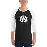 3/4 sleeve raglan shirt with Shepherd Staff logo