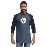 3/4 sleeve raglan shirt with Shepherd's Staff aflame