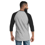 3/4 sleeve raglan shirt with Shepherd's Staff aflame