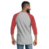 3/4 sleeve raglan shirt with Shepherd's Staff aflame