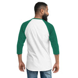 3/4 sleeve raglan shirt with Shepherd's Staff aflame